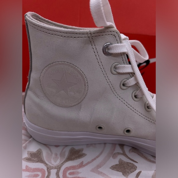 High top Converse Chuck 2 White Canvas w/ Lunarlon Sz 9 - Picture 15 of 16